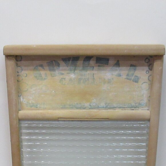 Vintage Crystal Cascade Glass Washboard No. 2080, Columbus OH 12x24" Like New - Picture 5 of 5